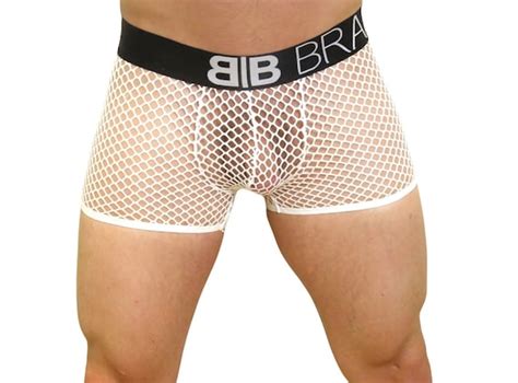 White Mesh Boxers See Through Mesh Underwear Black Etsy Australia