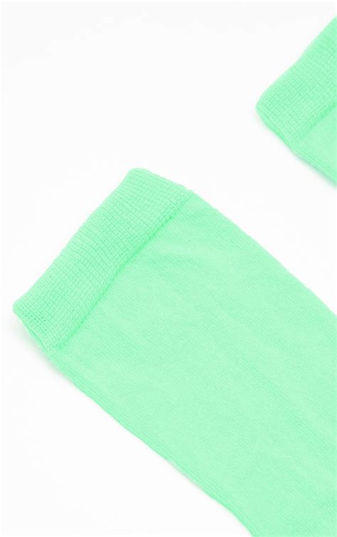 Neon Green Ankle Socks Accessories Prettylittlething Ca