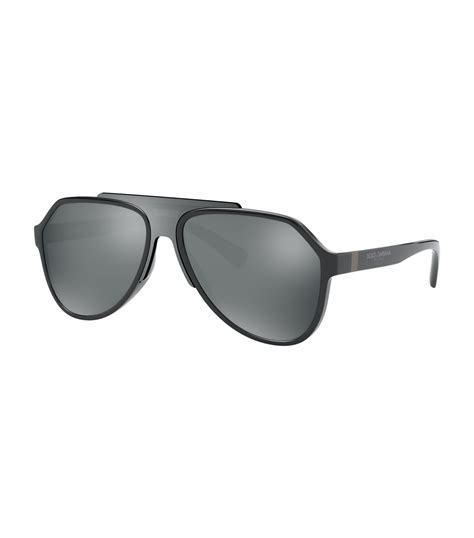 Dolce And Gabbana Grey Grey Angular Aviator Sunglasses Harrods Uk