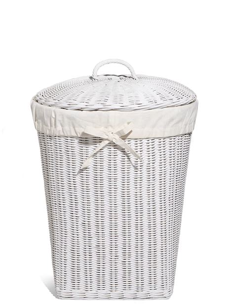 White Rattan Corner Laundry Basket Bluewater £4500