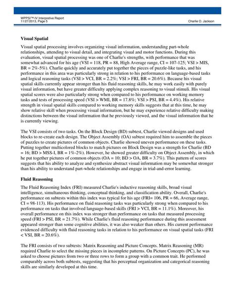 Interpretive Rt Of Wisc Iv And Wiat Ii Testing United Page 2 Within