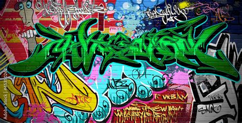 Fototapeta Graffiti Sztuka Tło Wektor Mur Miejski 45350262