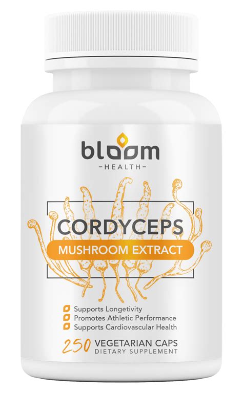 Bloom Health High Power Cordyceps Mushroom 250 Veggie Capsules