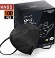 100/200 Pcs Black Color KN95 Protective 5 Layer Face Mask Disposable K ...