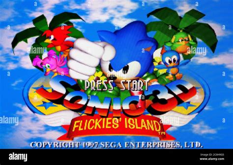 Sonic 3d Flickies Island Sega Saturn Videogame Editorial Use Only