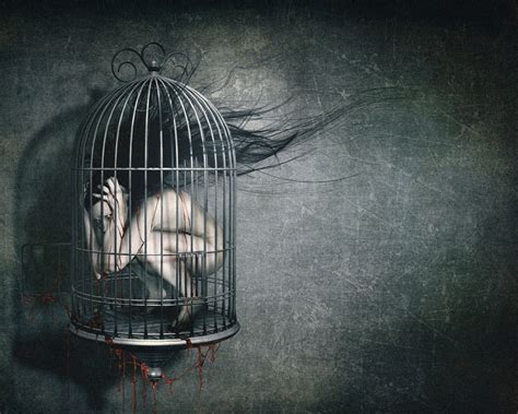 Free Download Dark Horror Creepy Blood Macabre Cage Sad Sorrow