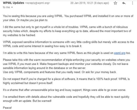 wpml website hacked by former employee plugin safe