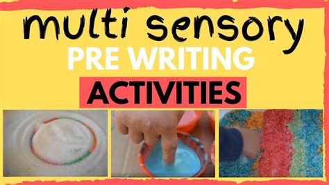 Multi Sensory Pre Writing Activities Youtube
