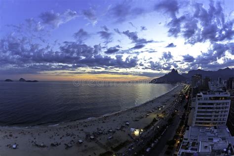 Ipanema Beach Sunset Stock Image Image Of Leblon Brazil 25523339