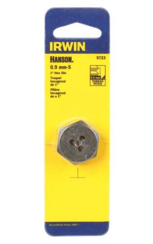 Irwin Hanson High Carbon Steel Metric Hexagon Die 5mm 090 1 Pc