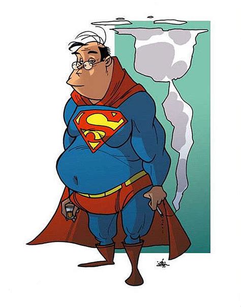 Decadence Leaves Its Mark On Aging Super Heroes In Cartoons By Donald