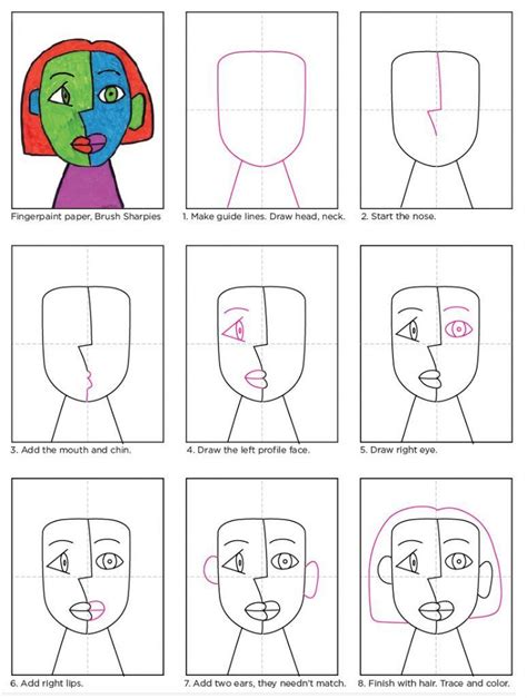 Cubism Face With Markers In 2020 Kunst Picasso Marker Kunst