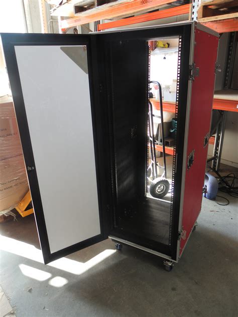 32u Custom Server Rack Case Made From Red Laminated Plywood