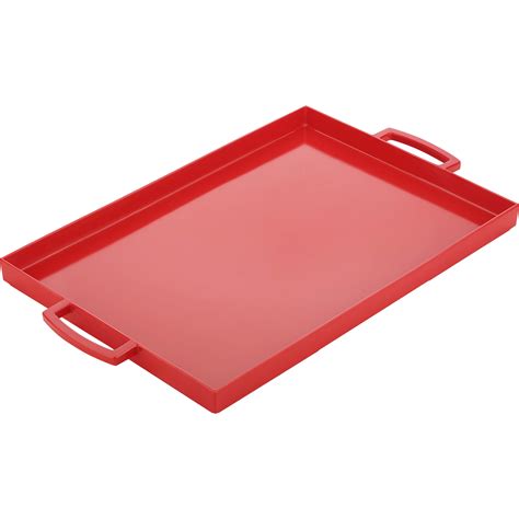 Zak Designs Large Rectangular Serving Tray with Wide Handles, Made of ...