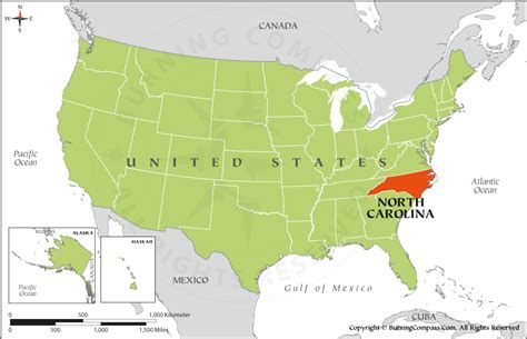 North Carolina On Us Map Where Is North Carolina