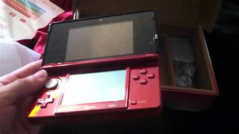 Nintendo 3ds Flame Red Unboxing Youtube