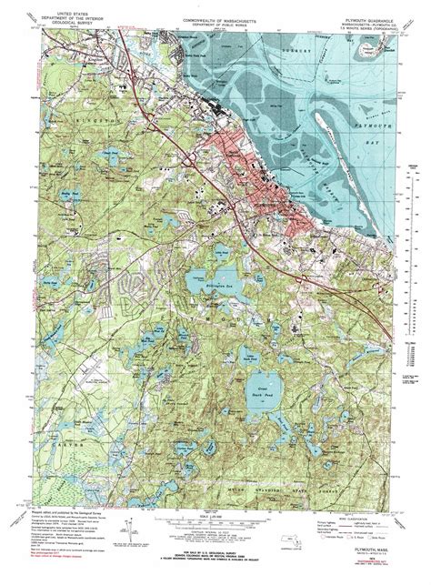 Plymouth Topographic Map Ma Usgs Topo Quad 41070h6