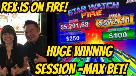 Huge Winning Session Konamis Star Watch Fire Max Bet Youtube