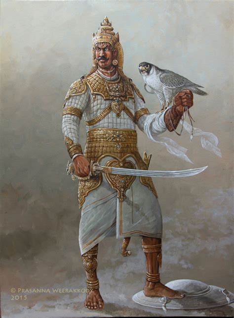 Artists Impression Of Warrior King Rajasinghe I In Period Armor Sri