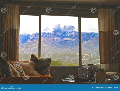 Bay Window Mountain View Stock Image Image Of View 139312665