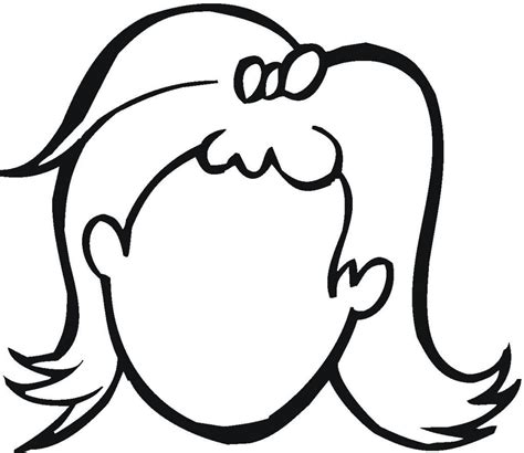 Girl Head Coloring Page