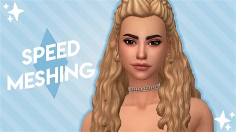 The Sims 4 Speed Meshing 13 Crystal Hair Youtube