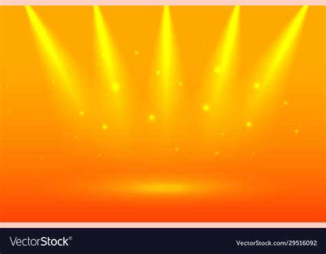 Bright Yellow Background With Focus Spotlights Vector Image