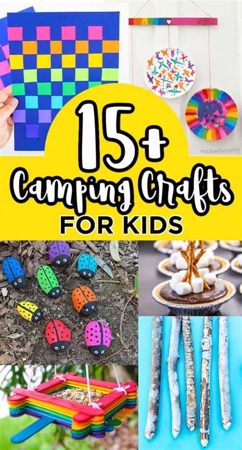 15 Camping Crafts For Kids Made With Happy Easy Crafting Ideas