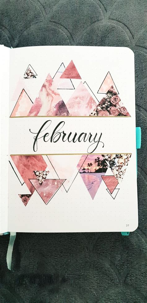 February Monthly Cover Page Bullet Journal Bullet Journal Notebook