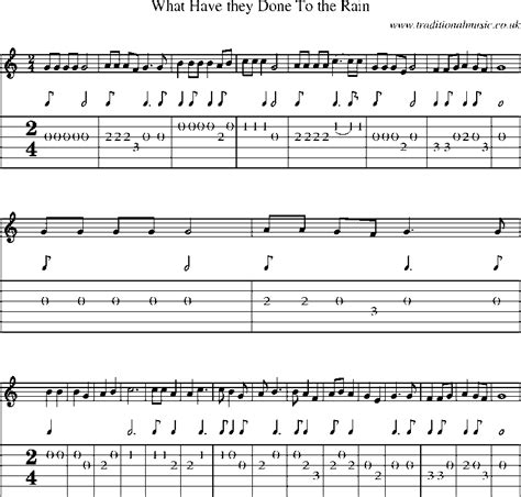 Guitar Tab And Sheet Music For What Have They Done To The Rain
