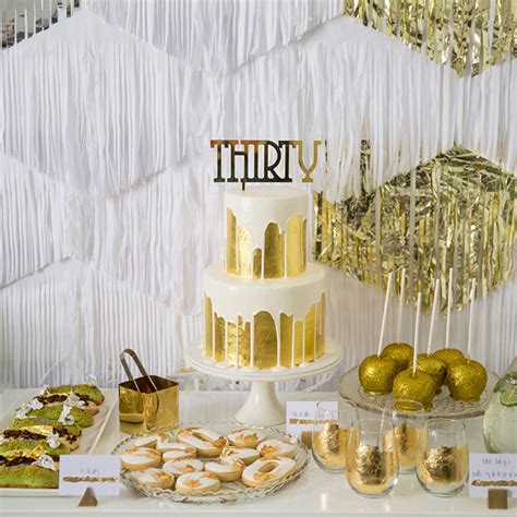 Gold Th Birthday Party Layer Cake