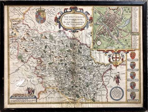 Early 17th Century Map Yorkshire England