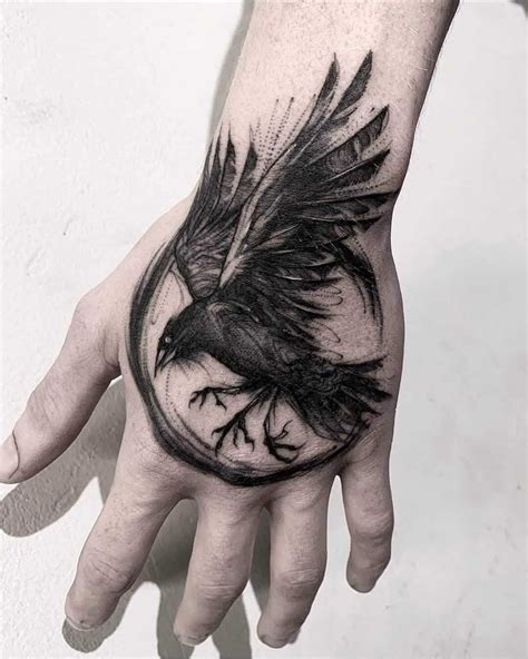 Albums 96 Wallpaper Crow Tattoo On Hand Latest