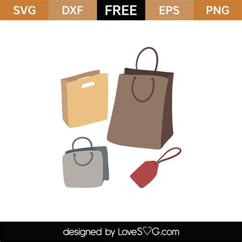 Free Shopping Bags Svg Cut File