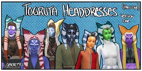 Togruta Headdresses Version Part One Garrettel Sims Mods