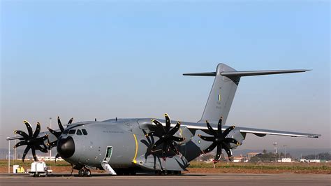 Gray 4 Propeller Airplane Airbus A400m Atlas Military Aircraft