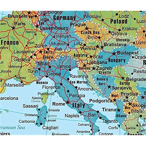 Swiftmaps Europe Wall Map Geopolitical Edition Ubuy India