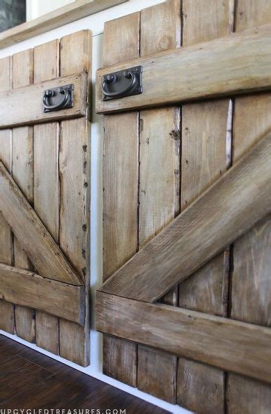 Repurposed kitchen cabinet door projects! Upcycled Barnwood-Style Cabinet | Rustic kitchen, Diy ...