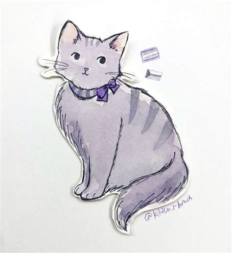 Drew Myself A Gray Acedemi Cat Mascot Rasexuality