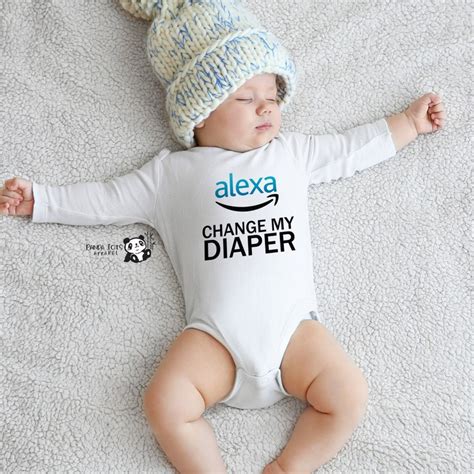 Alexa Change My Diaper Baby Funny Onesie Bodysuit Etsy