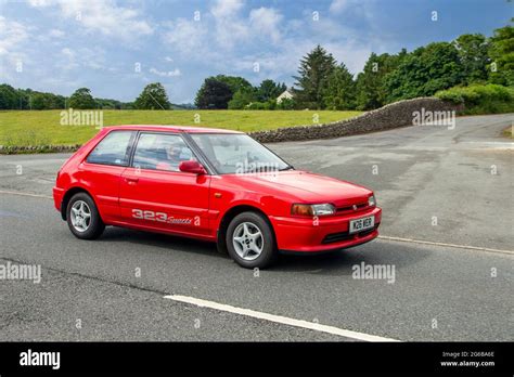1995 90s Red Mazda 323 Sports 5 Speed Manual 1324cc Petrol 2dr En Route