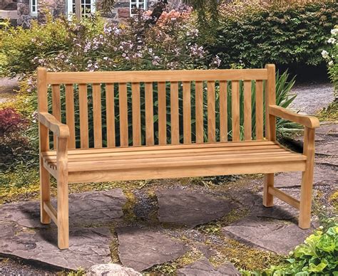 Windsor 3 Seater Teak Garden Bench 5ft Park Bench 15m
