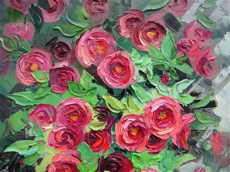 Oil Painting Red Roses Shop Online On Livemaster With Shipping