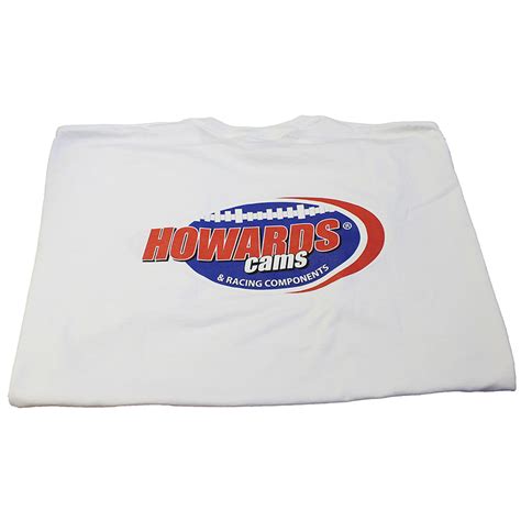 Howards Cams T Shirt White With Howards Cams Logo Small Competition