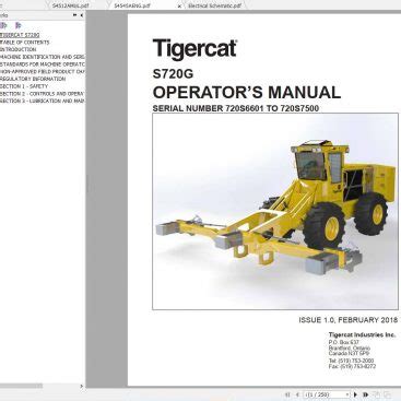 Tigercat 180 Swing Yarder Operator S Manual And Schematic Diagrams