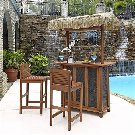 The size of your bar will depend bars can be incorporated into any type of patio as a free standing structure or in addition to a kitchen. Best Selling Outdoor Tiki Bar Sets with Stools 2017 - Bag ...