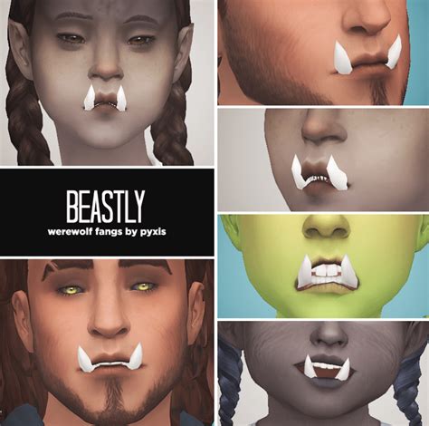 Sims 4 Orc Teeth Cc