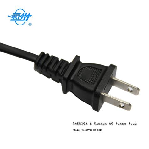 Us Standard 2 Pin Flat Ac Power Plug Chengdu Shuyuan Electric Wire