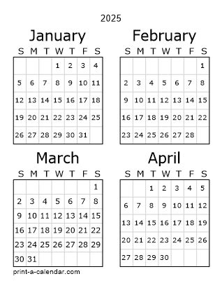 2025 Three Page Calendar