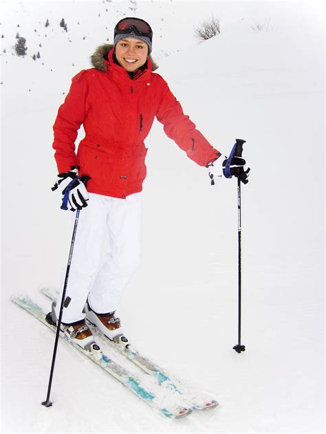 Skiing Woman Free Stock Photo A Woman Snow Skiing 10569